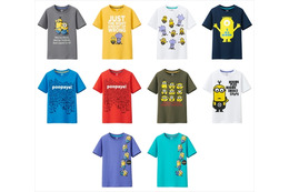 今夏公開「ミニオンズ」　ユニクロでコラボキッズTシャツ発売　ミニオンたちが可愛い！ 画像