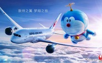 「ドラえもんJET」特別塗装機がJAL中国線に登場 画像