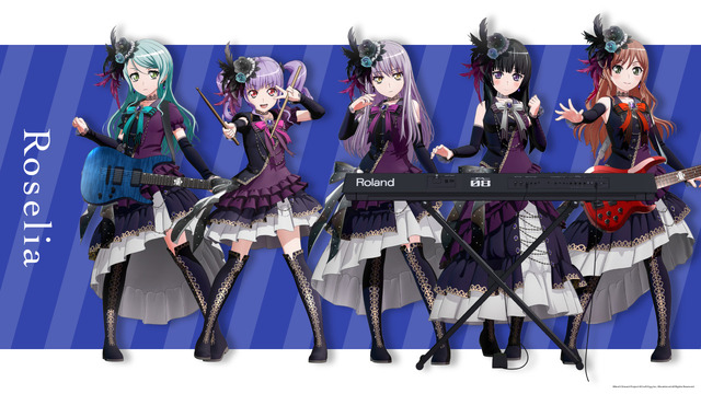 Roselia メンバーイラスト (C)BanG Dream! Project (C)Craft Egg Inc. (C)bushiroad All Rights Reserved.