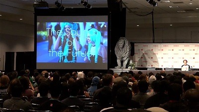 米国・アニメエキスポのイベントの様子。