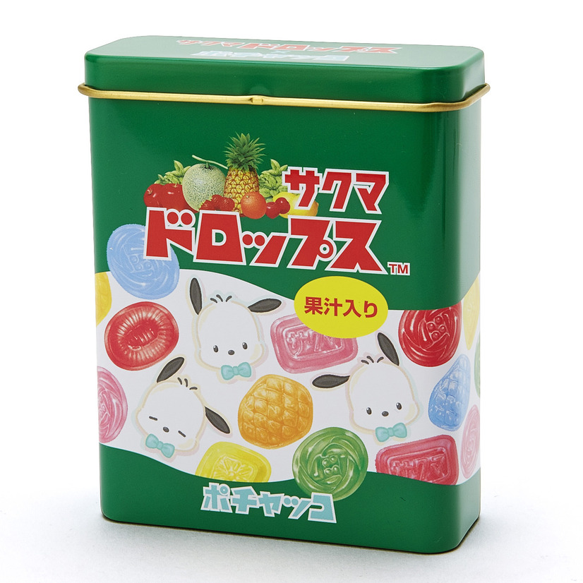 「サクマドロップス＆缶ケース ポチャッコ」（C）SAKUMA （C）’23 SANRIO