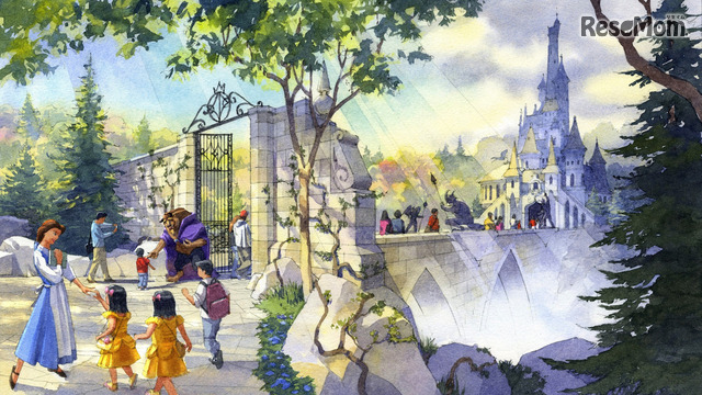 「美女と野獣」大型アトラクションの外観　(c) Disney