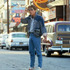 Michael J Fox In 'Back To The Future'Michael J Fox walking across the street in a scene from the film 'Back To The Future', 1985. (Photo by Universal/Getty Images)　（C）Getty Images