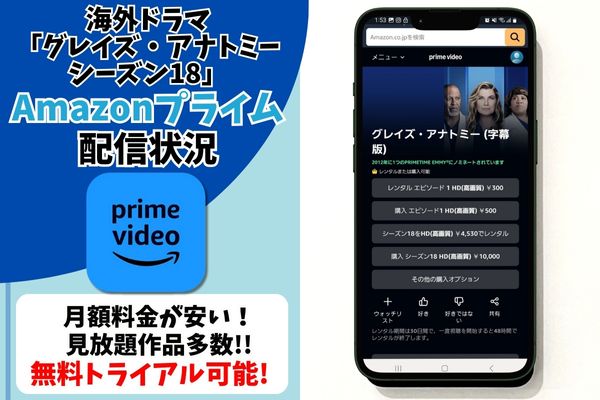 グレイズ・アナトミー シーズン18 amazon 配信