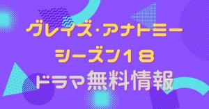 グレイズ・アナトミー シーズン18 動画