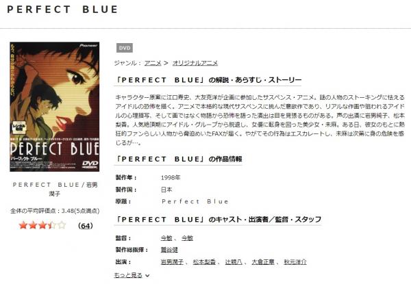 PERFECT BLUE（パーフェクトブルー） tsutaya