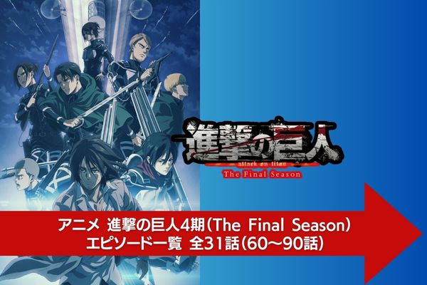 アニメ｜進撃の巨人4期（The Final Season）の動画を全話無料で視聴