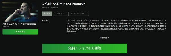 ワイルド・スピード SKY MISSION hulu