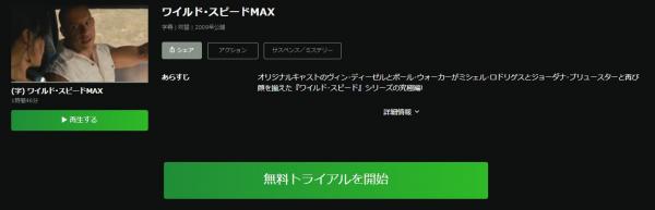 ワイルド・スピード MAX hulu