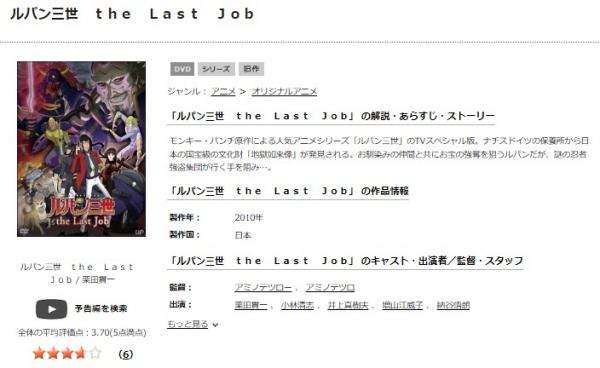 ルパン三世 the Last Job tsutaya