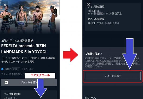 u-next RIZIN LANDMARK vol.5　テスト動画
