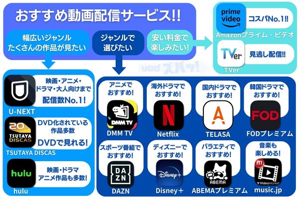 動画配信サービス 比較