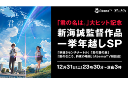 新海誠監督作品一挙年越しSP AbemaTVにて配信決定 プレゼント企画も実施 画像