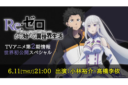 「リゼロ」小林裕介、高橋李依出演！ アニメ第2期情報、世界初公開となる特番決定 画像