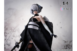 「NieR:Automata」2Bが“日本人形”としてフィギュア化！ 気品高いゴシック調の黒衣をイメージした振袖姿に