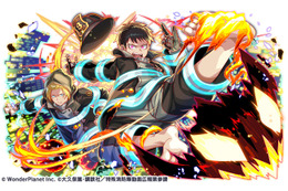 「炎炎ノ消防隊」シンラ＆アーサー、紅丸たちがやってくる！ゲーム「クラッシュフィーバー」コラボ開催