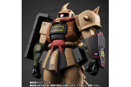 アフリカ戦線を支えた機体ザク・デザートタイプがフィギュア化！両腕で武器を構えたり、しゃがんで撃ったりと自然なポージングを実現！ 画像