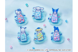 シナモロール、ハローキティがミルク瓶をぎゅっ♪「サンリオ」ローソン50周年記念でオリジナルグッズ販売