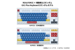 「ガンダム」“遊びでやってんじゃないんだよ！” Zガンダム、百式、νガンダム、サザビーがゲーミングキーボードで登場