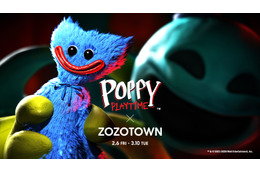 「Poppy Playtime」ハギーワギー、ポピーたちがカレッジ風アパレルに♪ Tシャツ、フーディー、アクスタも☆【ZOZOTOWNコラボ】