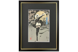 「NieR:Automata」2B、凛と立つ姿が美しい…！浮世絵木版画が数量限定で登場＆D.K直筆サイン入り