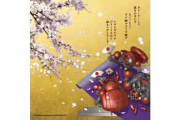 「攻殻機動隊」フチコマがみんなでお花見♪ 士郎正宗描き下ろし屏風画が洋金箔ステッカーに！「TechnoByobu（テクノ屏風）」の購入特典としてプレゼント