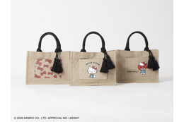 「ハローキティ」大人かわいいカジュアルトートやシェル型ポーチなど♪ 初夏のお出かけにぴったりアイテム登場