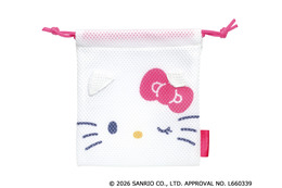 「サンリオ」キティやクロミのおかお巾着が便利そう♪ メッシュ素材で気軽に使える！カプセルトイで26年4月中旬から