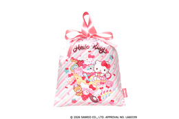 「サンリオ」キティ、シナモロール達がクレープをもぐもぐ♪ ツヤツヤ生地の巾着がカプセルトイに登場！5月上旬から