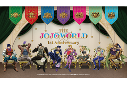 「ジョジョ」体験型公式ショップが1周年ッ★ ジョナサンたちが花束を手にした新ビジュ！新グッズやミニゲーム、フードメニューなども登場♪