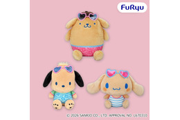 ポムポムプリン、シナモロールがこんがり日焼けでギャルかわ♪ 「サンリオ」夏仕様ぬいぐるみ＆マスコットが登場！ 平成レトロ感あふれる魅力にメロメロ