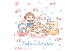 「不二家」ペコちゃん×しろたんのコラボ☆限定グッズが盛りだくさん！アクリルチャームに限定パケミルキー缶、「ミルキー×しろたん」グッズも展開