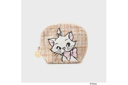 「ディズニー」マリーちゃんの華やかで上品な“大人かわいい”雑貨登場♪ ツィードポーチ・リップケース・トート