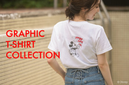 ミッキーマウスを小柄女性のためのサイズ感でTシャツに♪ ヴィンテージライクなデザインが◎