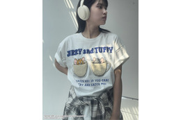 「トムとジェリー」Tシャツ登場！ジェリー＆タフィーのもこもこ刺繍にアクリルキーホルダー付き【AS KNOW AS plus】