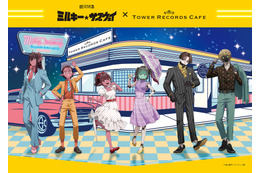 「銀河特急 ミルキー☆サブウェイ」タワレコカフェ開催！レトロドレス姿の描き下ろしイラスト公開♪ 宙華そばや限定グッズも