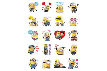 「怪盗グルーのミニオン大脱走」 LINEスタンプが登場 ミニオンの可愛い姿が満載 画像