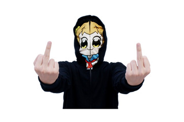 「ポプテピピック」サブカルクソ女必見！ ポプ子フェイスパーカー、ヴィレヴァンより登場 画像