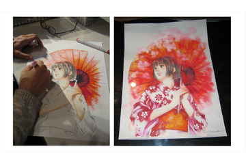 「マクロス」「カバネリ」美樹本晴彦によるアートライブが開催！ ”生キャラ彩色”もお披露目 画像