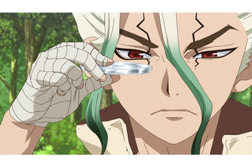 「Dr．STONE」村の職人カセキ登場！ 目が悪いスイカのため、千空は“メガネ”を作ると約束する　第11話先行カット 画像