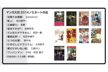 マンガ大賞2014ノミネート作品決定　「坂本ですが？」や「ワンパンマン」など話題の10作品 画像