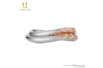 「CCさくら」重ね合わせると満開の桜の花が咲く♪さくらと小狼モチーフのペアリング登場 画像