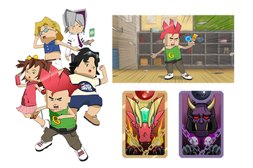 NHK Eテレ4月1日から「超爆裂異次元メンコバトル ギガントシューター つかさ」放送開始 画像