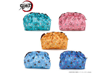 「鬼滅の刃」ゆるっとしたデフォルメキャラが可愛い♪ ポーチ＆巾着登場！ 画像