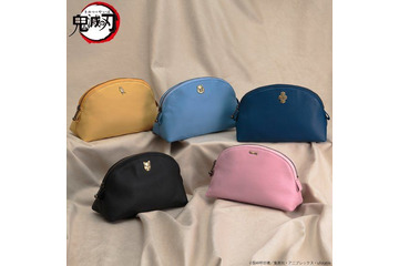 「鬼滅の刃」キャラモチーフのシンプルな本革アイテム登場！ポーチ、パスケースなど 普段使いに◎ 画像