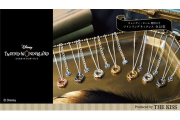 「ツイステ」リドル、レオナらナイトレイブンカレッジの寮生をイメージしたツインリングネックレスが登場！ 画像