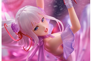 「リゼロ 氷結の絆」エミリア、クリスタルドレス姿でフィギュア化！“運命なんて安っぽいものに、ボクもこの子も負けないよ。” 画像