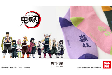 「鬼滅の刃×靴下屋」コラボ第2弾！ “惡鬼滅殺”デザイン＆柱モチーフの「柱ソックス」が登場 画像