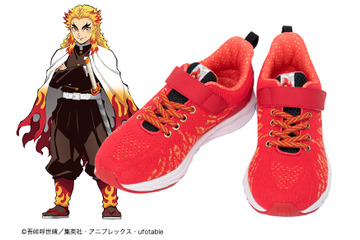 「鬼滅の刃×瞬足」煉獄杏寿郎、猗窩座らモチーフのシューズが登場！ 子供たちの走りをサポート♪ 画像