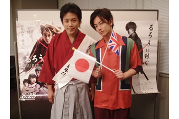 映画「るろに剣心」　ロンドン五輪参戦？ “るろう人”長尾卓也、英国で体操、競泳を応援 画像